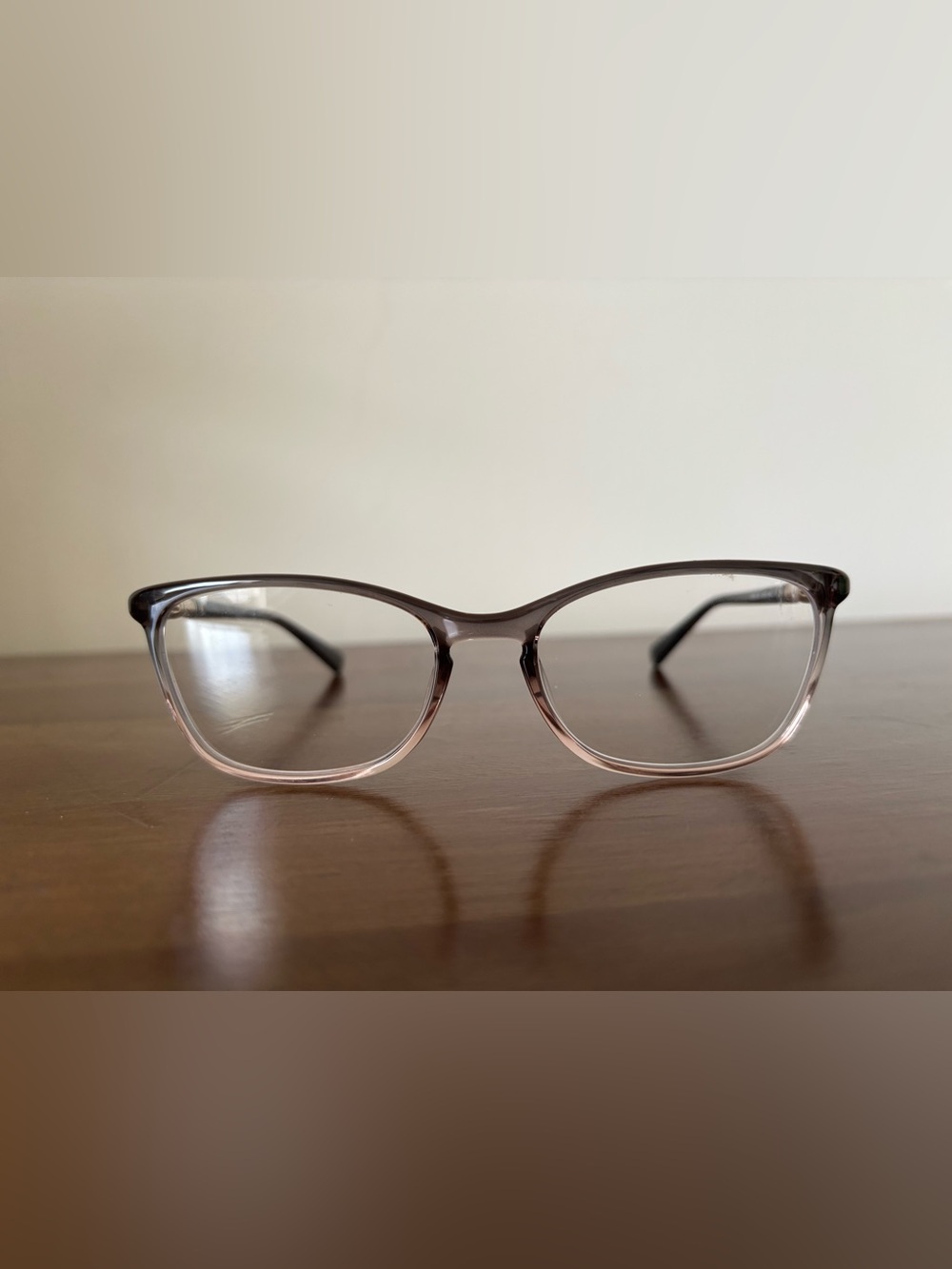 Longchamp Brown-to-Pink Gradient Cat-Eye Glasses